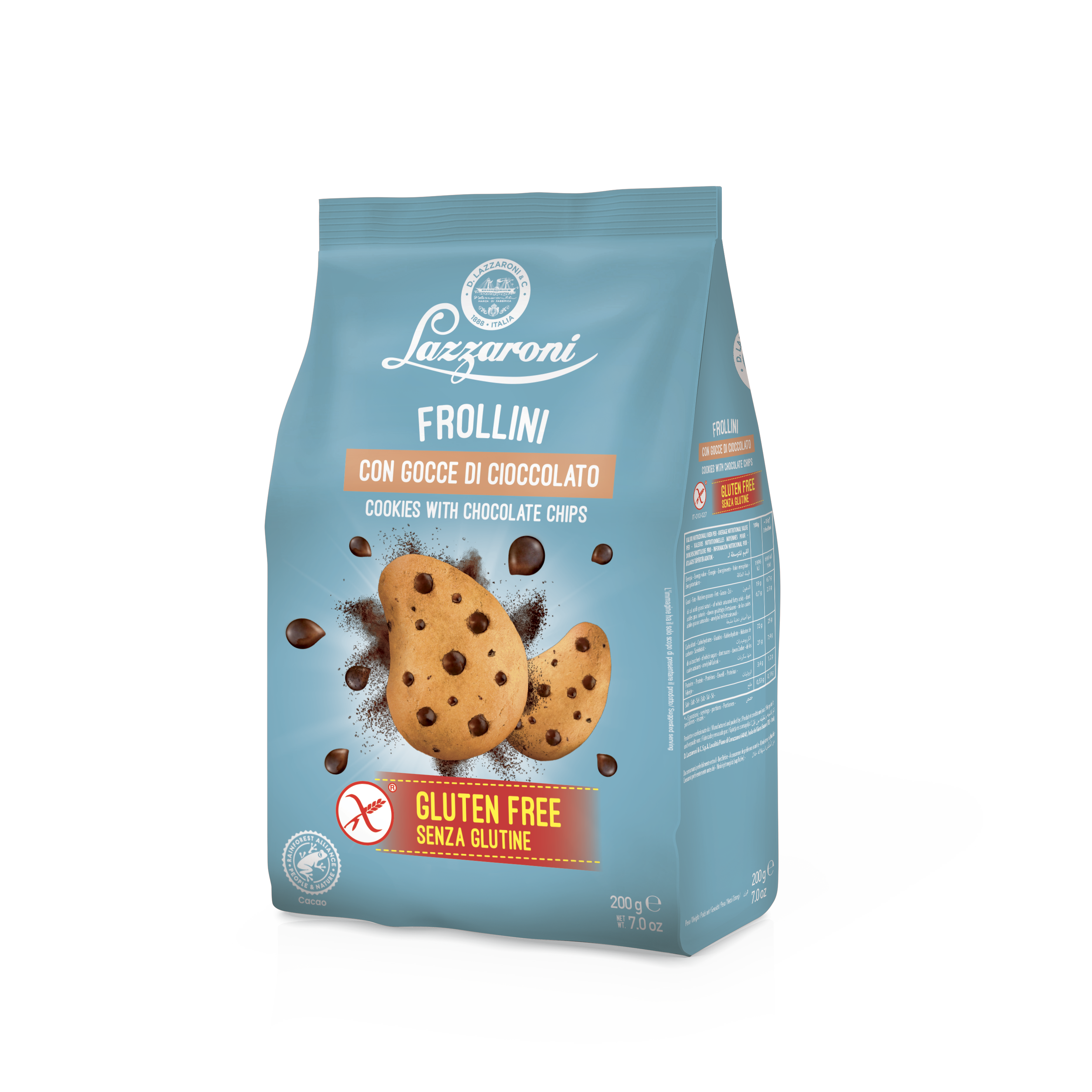 LAZZARONI FROLLINI GLUTEN FREE GOCCE DI CIOCC 200g